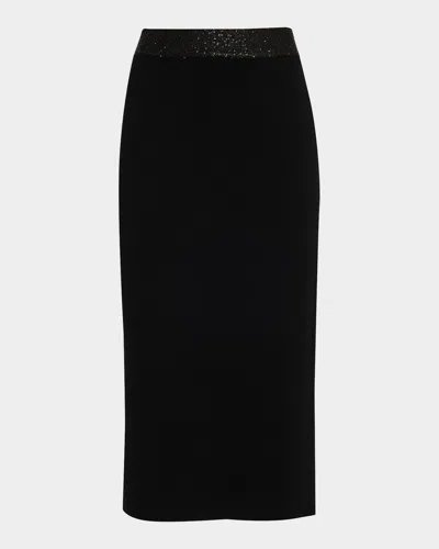 A.l.c Jane Embellished Knit Midi Skirt In Black