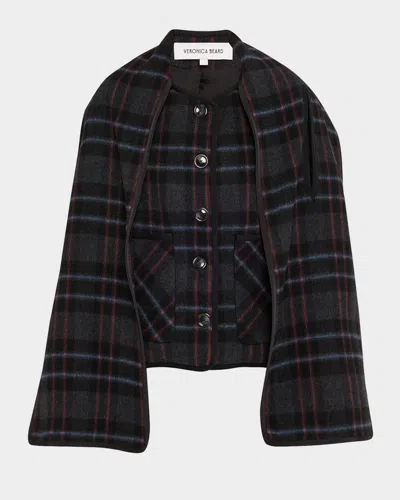 Veronica Beard Martine Dickey Scarf Coat In Multi