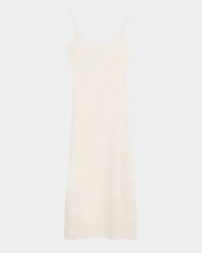 Natori Peony Side-slit Floral Lace Nightgown In White