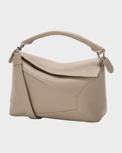 Loewe Puzzle Edge Small Top-handle Bag In Grain Leather In Brown