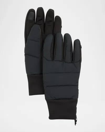 Canada Goose Quilted Padded Gloves With Contrasting Logo In Black