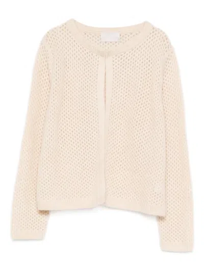Hemisphere Open-knit Cardigan In Neutral