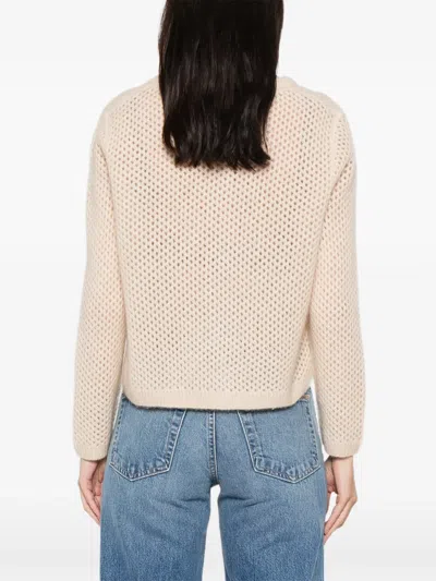 Hemisphere Open-knit Cardigan In Neutral