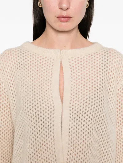 Hemisphere Open-knit Cardigan In Neutral