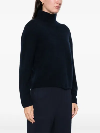 Hemisphere Funnel-neck Sweater In Black