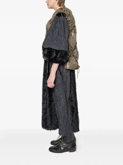 Muller Of Yoshiokubo Asymmetry Quilted Vest In Green