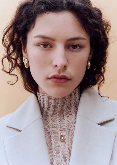 Otiumberg Pebble 14kt Gold Vermeil Drop Earrings In Gold