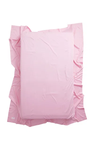Magniberg Mother Pima Cotton Flat Sheet In Pink