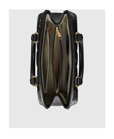 Gucci Gg Matelassé Leather Tote In Black