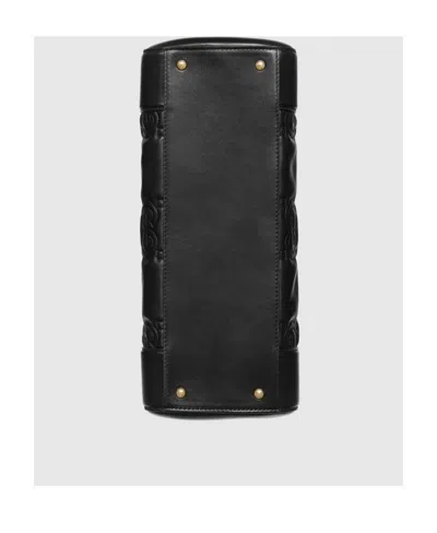 Gucci Gg Matelassé Leather Tote In Black