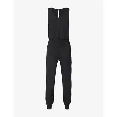 Sweaty Betty Womens Black Gaia Performance Yoga Jumpsuit In Black