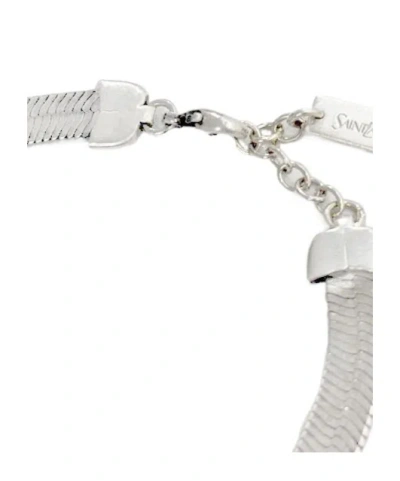 Saint Laurent Ysl Logo Serpent Bracelet In Green