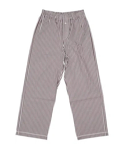 Lela Rose Striped Pijama Trousers In Brown