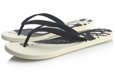 Li-ning Stylish Black White Unisex Slippers