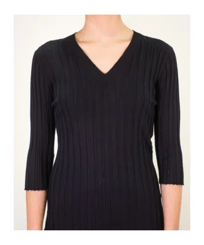Lela Rose V-neck Sweater In Black