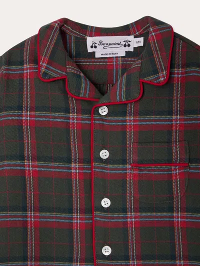 Bonpoint Plaid Pajamas Two Piece Set In Multi