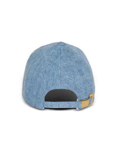 Balmain Logo-detail Baseball Cap In Blue