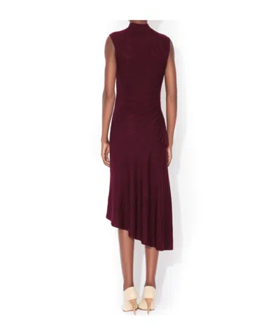 Alaïa Sculpting Wool Dress In Brown