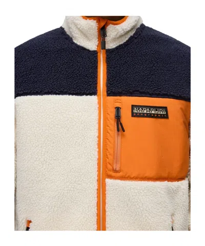 Napapijri Long-sleeved Fleece Jacket In Multi