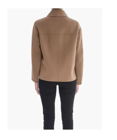 Max Mara Long-sleeved Coat In Brown
