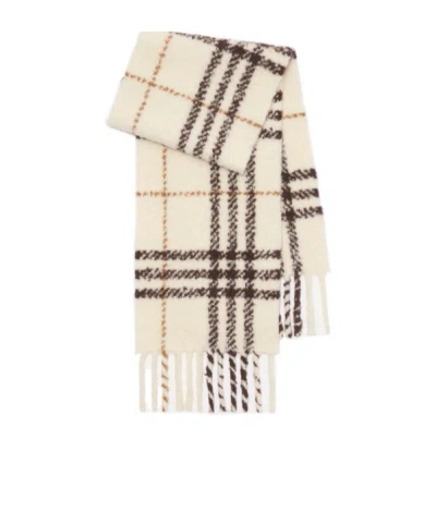 Burberry Alpaca-wool Check Scarf In Black