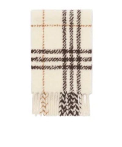 Burberry Alpaca-wool Check Scarf In Black