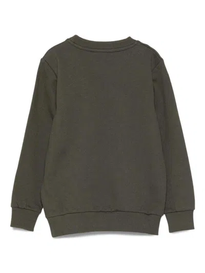 Balmain Logo-embroidered Sweatshirt In Green