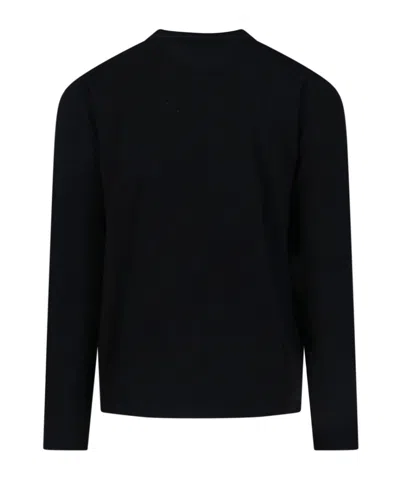 Vivienne Westwood Crewneck Sweater With Embroidered Emblem And Ribbed Details In Black