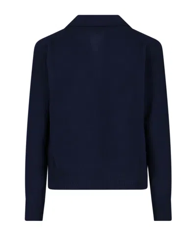 Vivienne Westwood Crewneck Sweater Long Sleeves Ribbed Trims In Blue