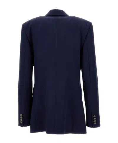 Ralph Lauren Ramona Double-breasted Blazer In Blue