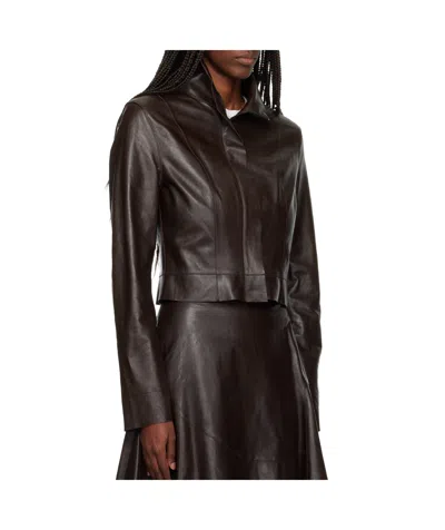 Our Legacy Concealed Leather Jacket In Black