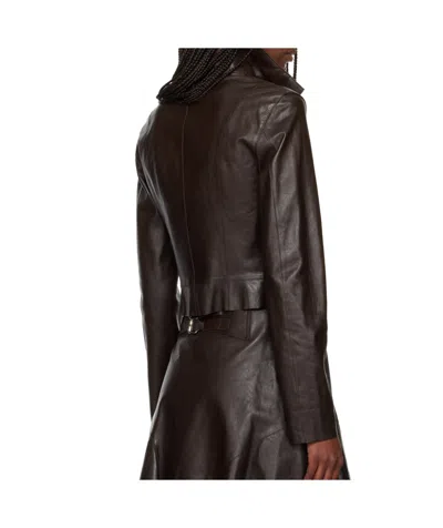 Our Legacy Concealed Leather Jacket In Black