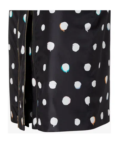 Fendi Falena Dots Printed Mini Skirt In Black