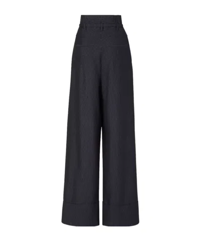 Fendi Pinstripe Belted Trousers In Multi