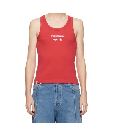 Charles Jeffrrey Loverboy Logo Vest In Red