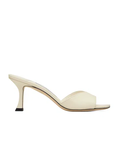 Jimmy Choo Womens Ivory Skye 70 Single-strap Leather Heeled Mules