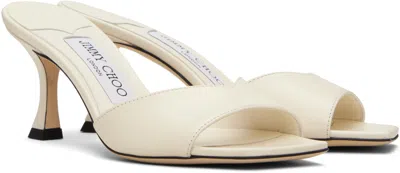 Jimmy Choo Womens Ivory Skye 70 Single-strap Leather Heeled Mules