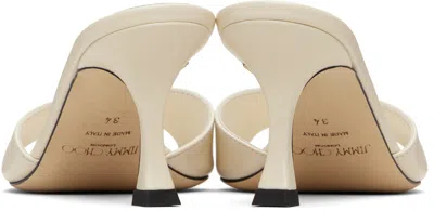 Jimmy Choo Womens Ivory Skye 70 Single-strap Leather Heeled Mules