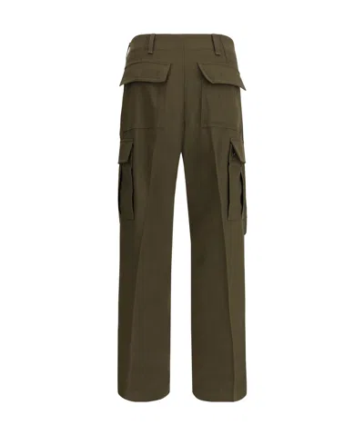 Tom Ford Pleated Cargo Pants In Green