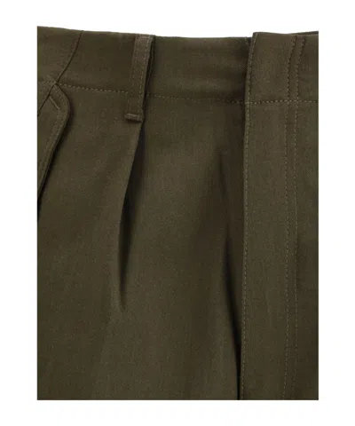 Tom Ford Pleated Cargo Pants In Green