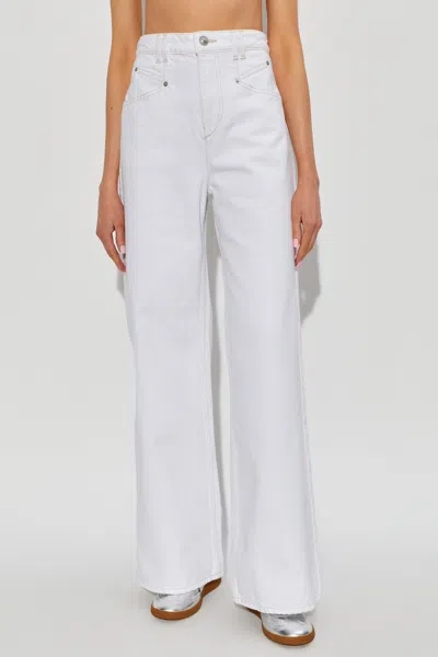 Isabel Marant Belt Loop Denim Trousers In Gray