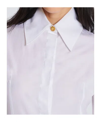 Balmain Cotton Poplin Shirt In White