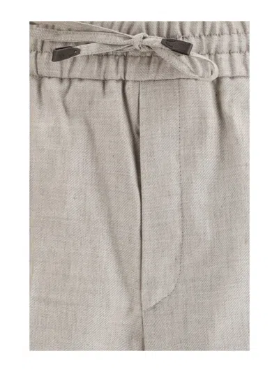 Brioni Straight-leg Asolotrousers In Gray