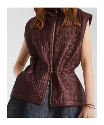 Fendi Quilted Nylon Vest In Red
