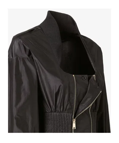 Fendi Zip-up Mini Dress In Black