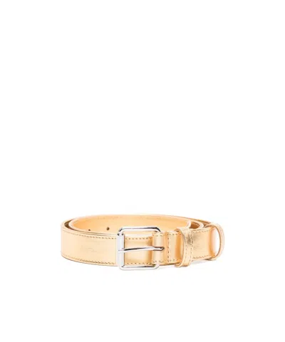 Comme Des Garçons Buckle Belt In Gold