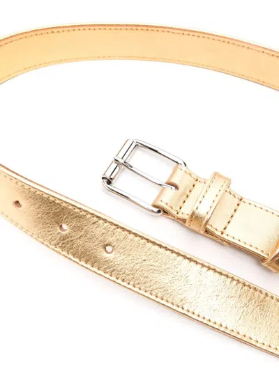 Comme Des Garçons Buckle Belt In Gold