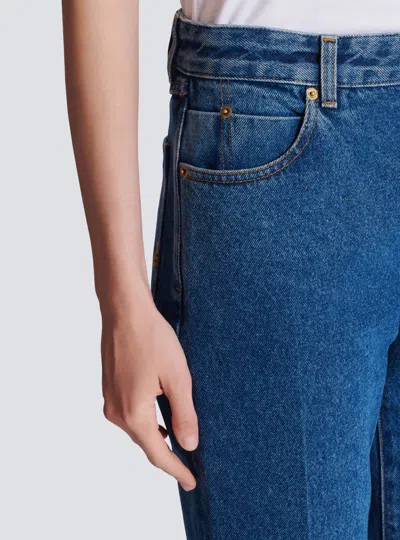 Balmain Straight-leg Denim Jeans In Blue