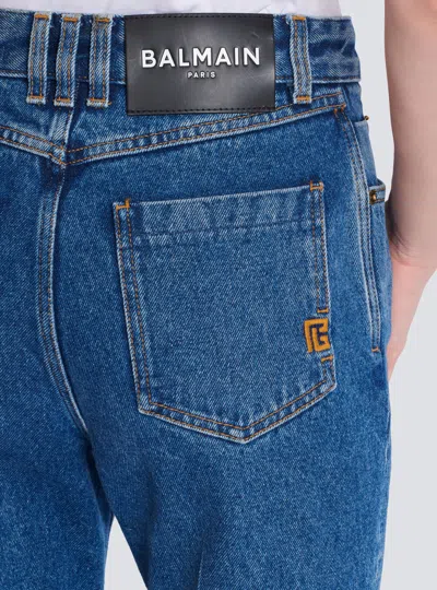 Balmain Straight-leg Denim Jeans In Blue