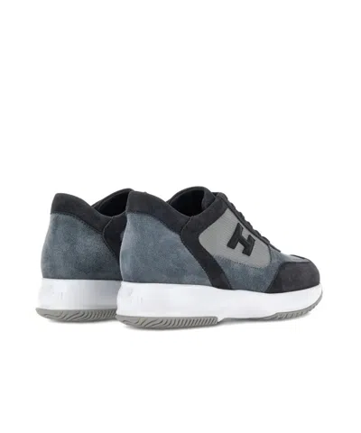 Hogan Interactive Logo-appliqué Sneakers In Black